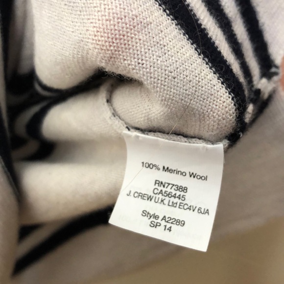 J. Crew soft merino wool striped crew neck sweater - Picture 4 of 5